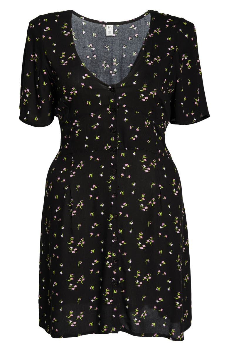 BP. Easy Floral Print Skater Minidress, Alternate, color, 