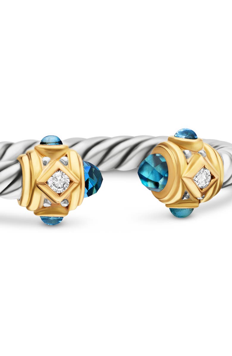 David Yurman Renaissance Ring in Sterling Silver, Alternate, color, Hampton Blue Topaz