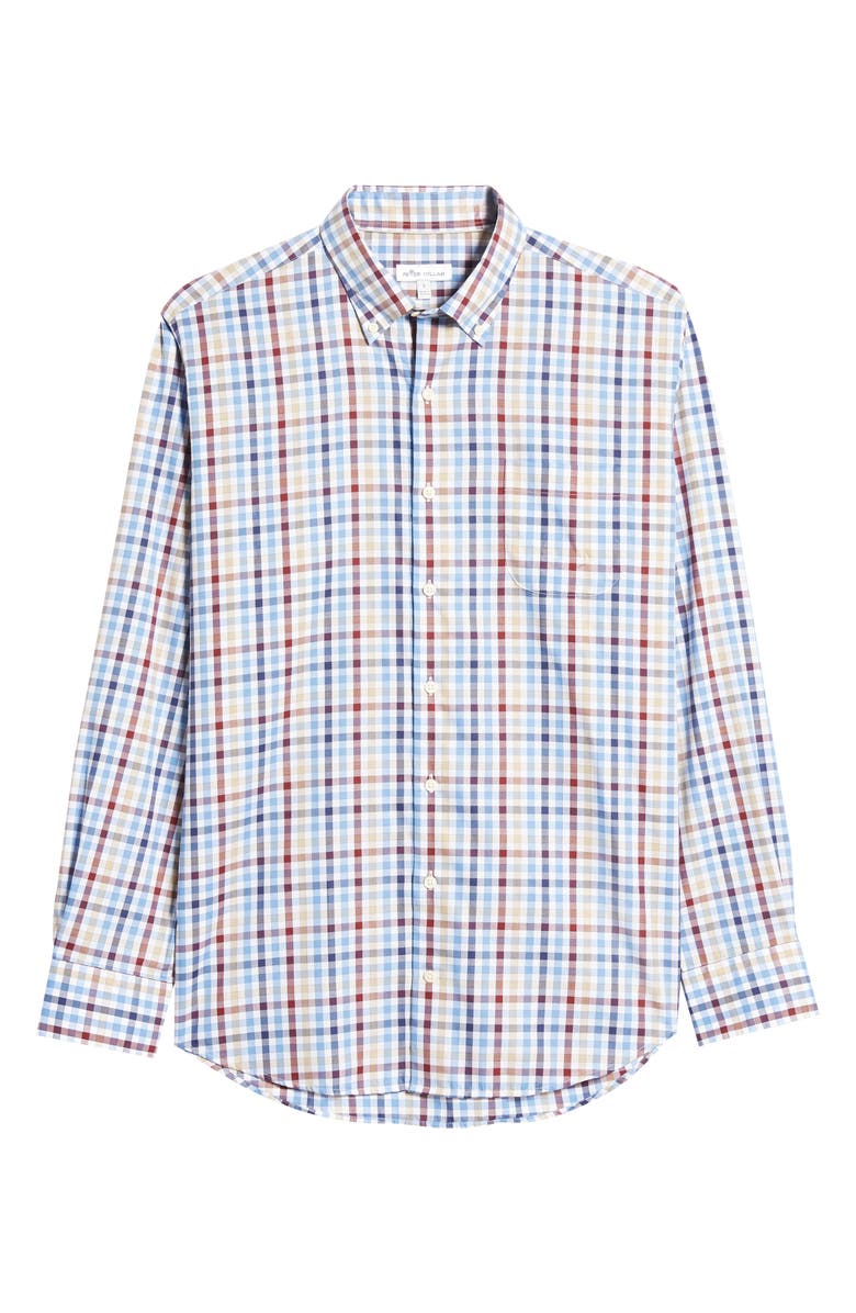 Peter Millar Crown Ease Langley Check Button-Down Shirt, Alternate, color,