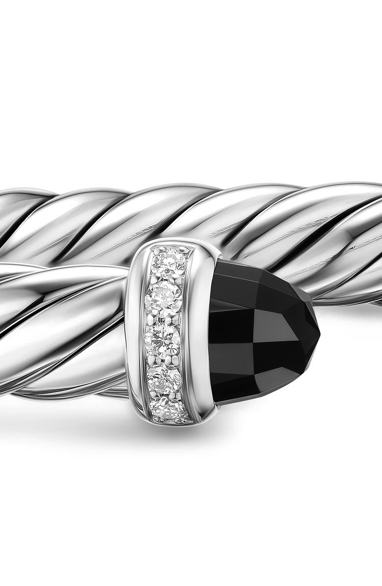 David Yurman Cable Flex Bracelet, Alternate, color, Black Onyx