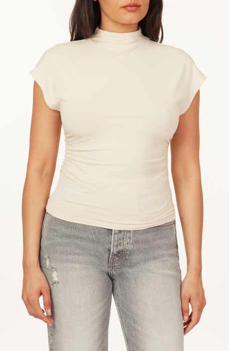 Scotch & Soda Mock Neck Cap Sleeve Top