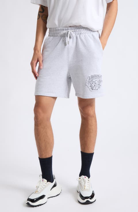 Classic Fit Eveil Ancestral Appliqué Organic Cotton Sweat Shorts