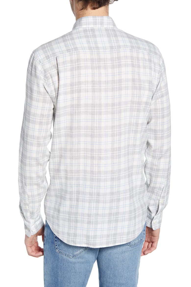 Everyday Regular Fit Plaid Shirt, Alternate, color, GREY CREAM PLAID