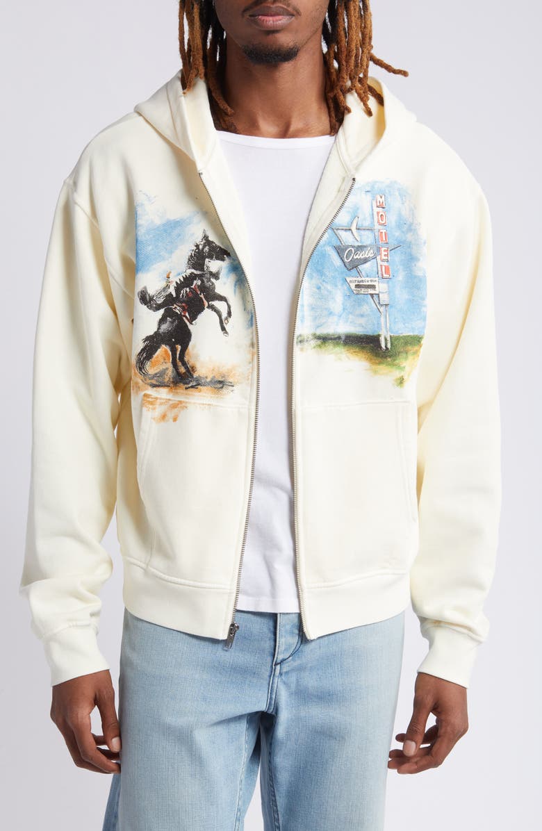 ONE OF THESE DAYS As Time Goes By Graphic Zip Hoodie, Main, color,