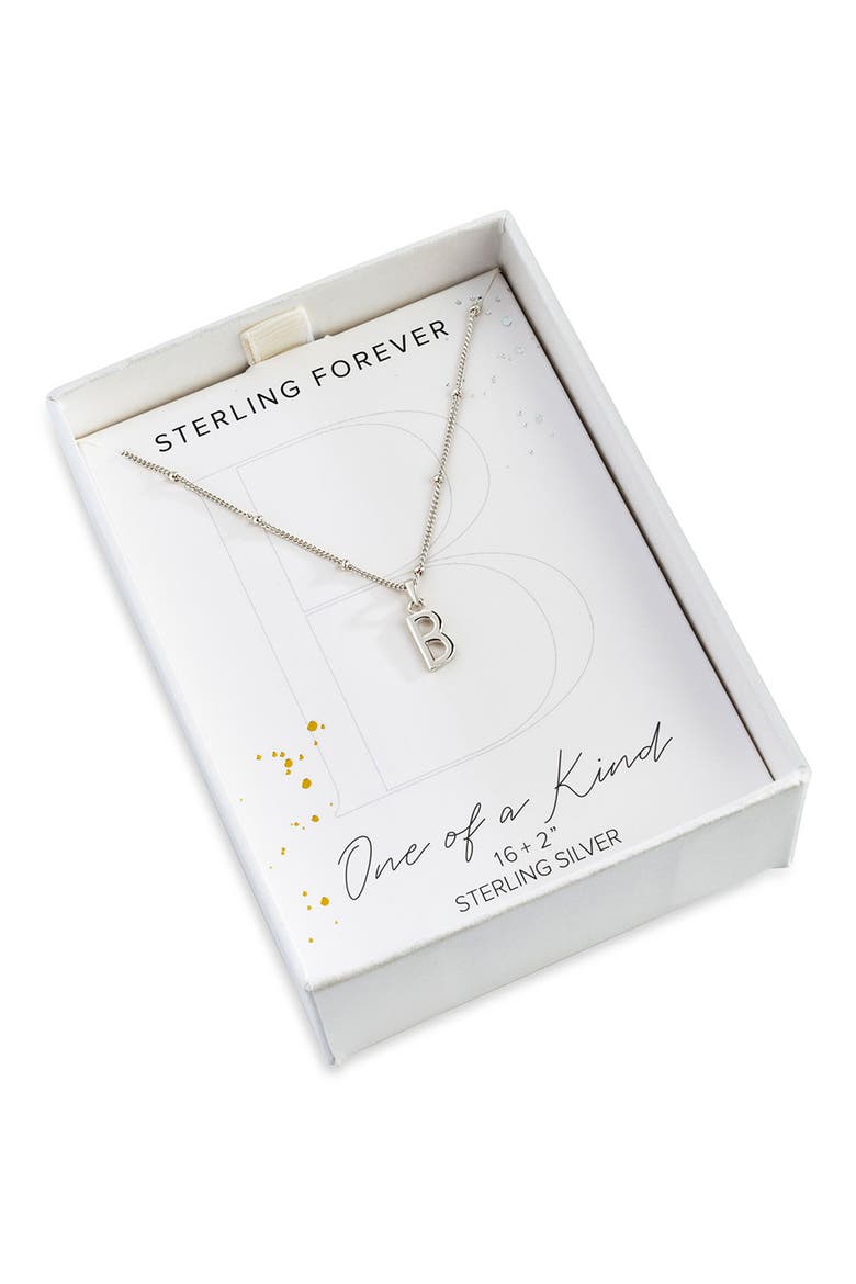 Sterling Silver Initial Necklace, Alternate, color, SILVER