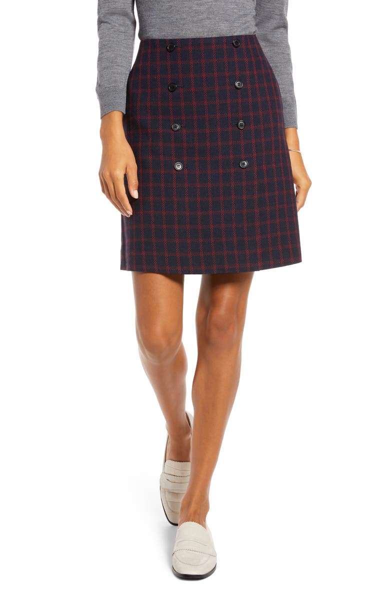 1901 Double Button Skirt, Main, color, 