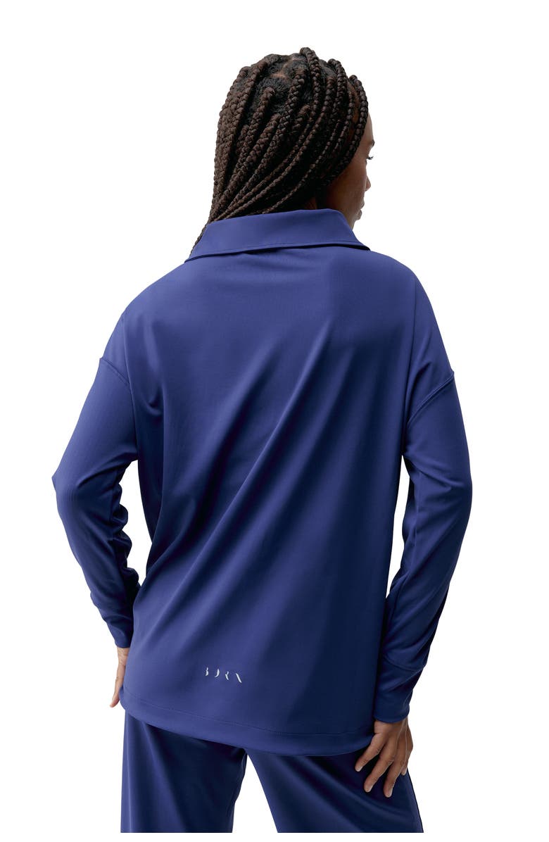 Born Living Yoga Lua Polo Performance Sport Sweatshirt, Alternate, color, Next Blue