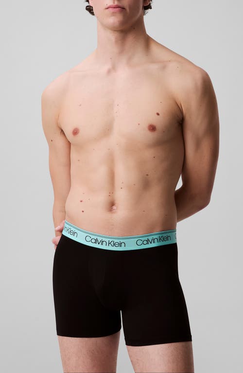 Calvin Klein 3-pack Low Rise Microfiber Stretch Boxer Briefs In Black Bodie