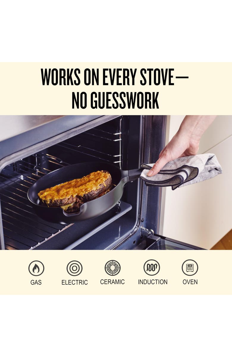 Alva Neat 5-Piece Nesting Ceramic Cookware Set, Alternate, color, Black