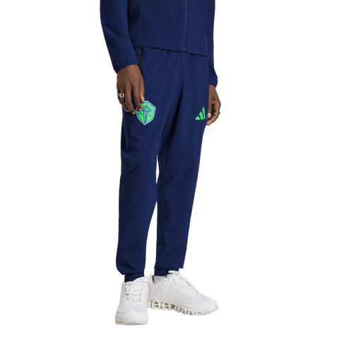 Men's adidas  Navy Seattle Sounders FC Tiro Travel Pants