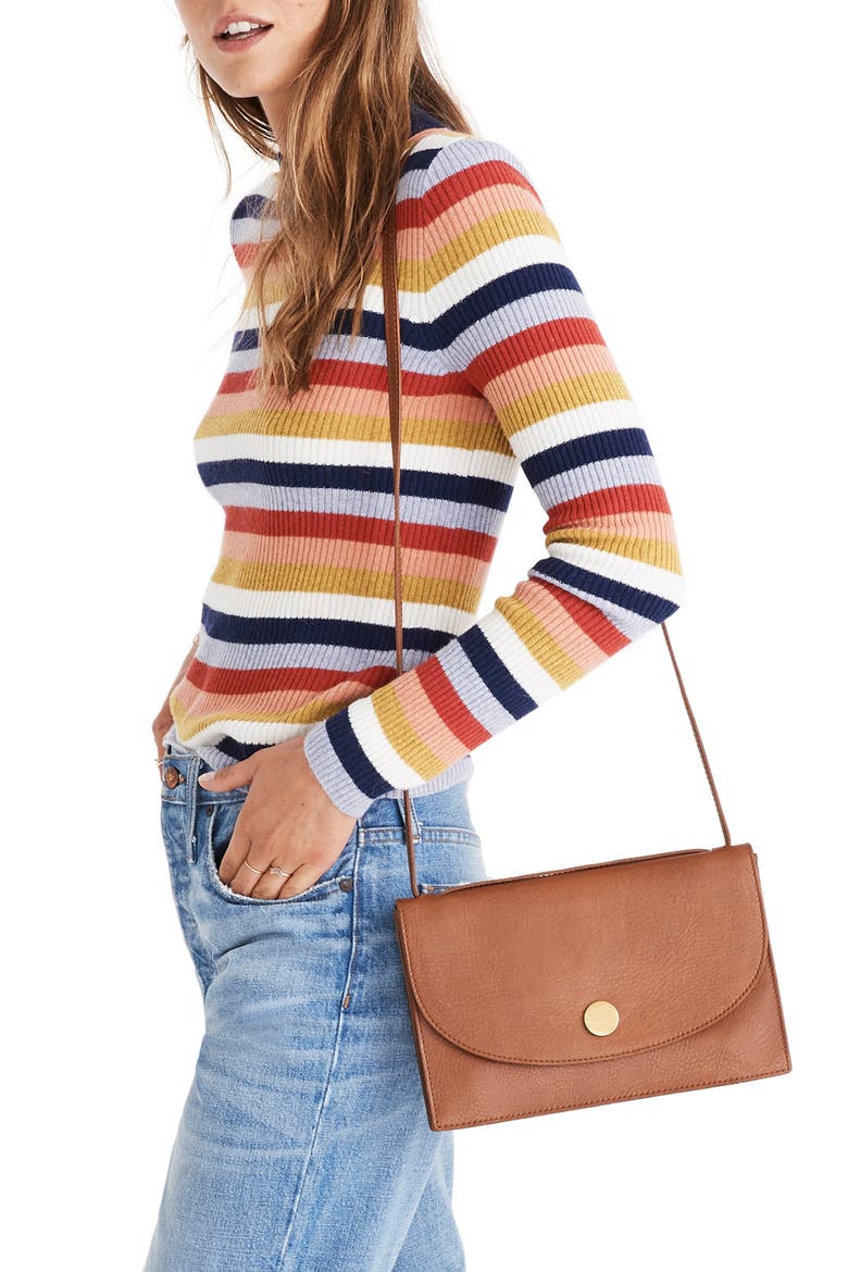 Stripe Mock Neck Pullover Sweater, Alternate, color, BLUE NIGHT