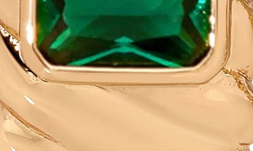 Ettika Baguette Crystal Hoop Earrings In Gold