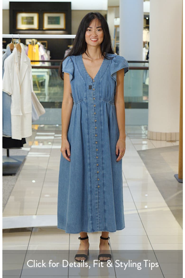 Button Front Chambray Midi Dress video