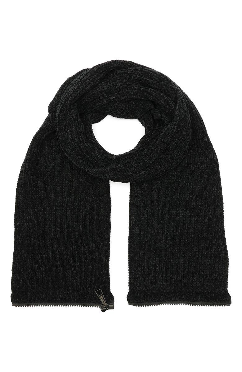 Kurt Geiger London Convertible Chemille Scarf, Main, color, Black