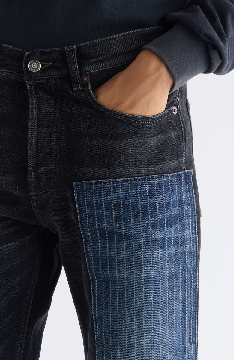 Acne Studios 2010 M Patchwork Straight Leg Jeans, Alternate, color, Black