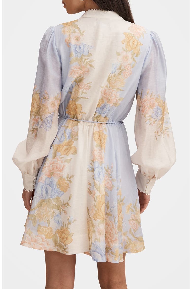 Shyla Floral Long Sleeve Dress, Alternate, color, BLUE MERCIA FLORAL