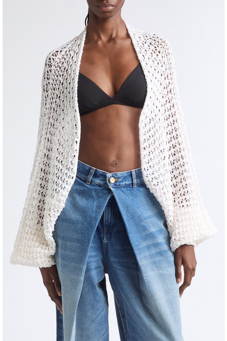 Dentelle Batwing Cardigan, Main, color, 0KA NATURAL