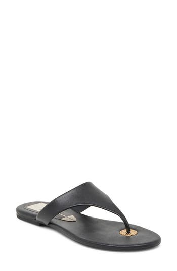 Dolce Vita Kittle Sandals Black Leather In Black