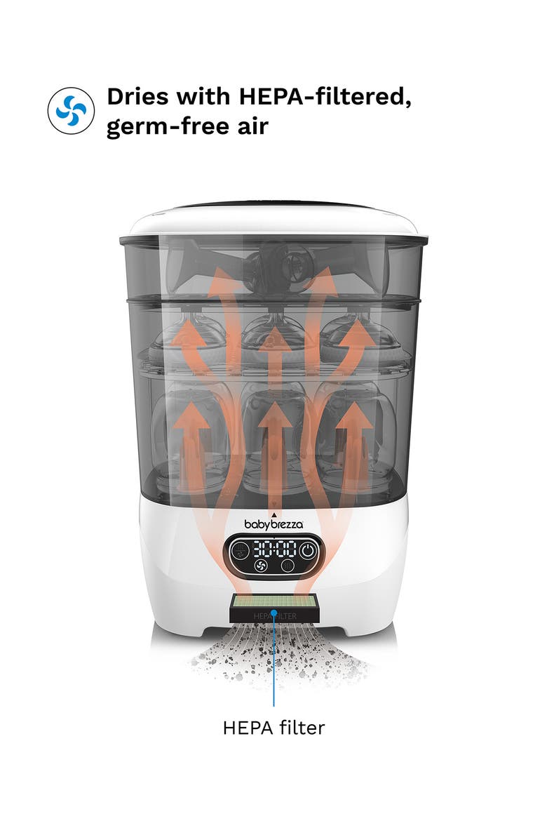 One Step Bottle Sterilizer/Dryer Advanced, Alternate, color, WHITE/BLACK