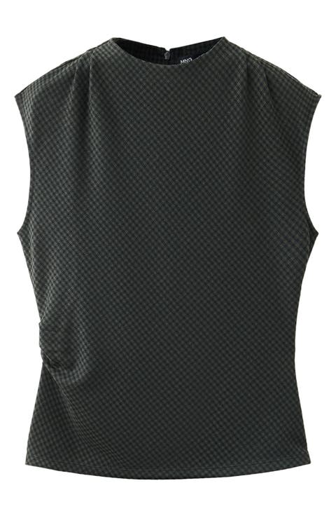 Gathered Side Detail Sleeveless Top