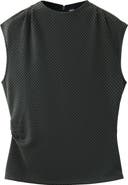 MANGO Gathered Side Detail Sleeveless Top