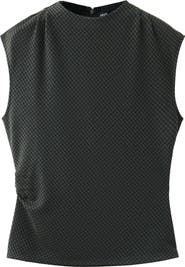 MANGO Gathered Side Detail Sleeveless Top