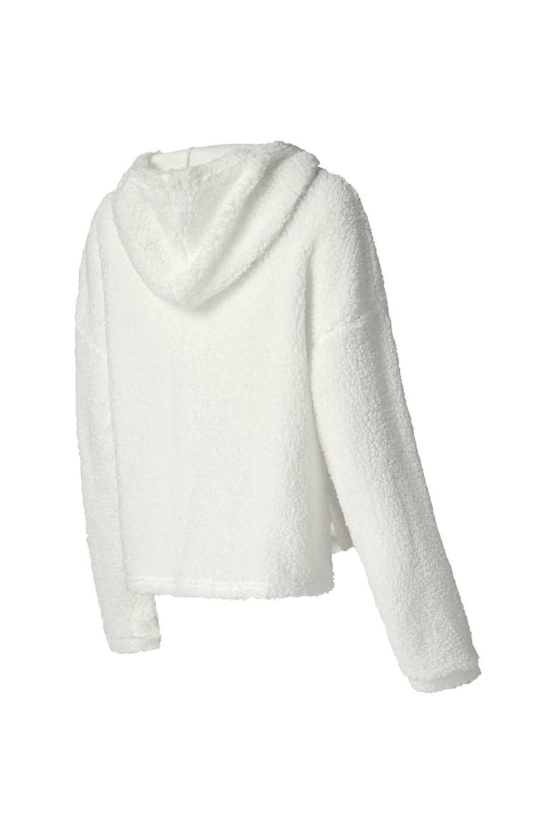 Women's College Concepts Cream Brooklyn Nets Fluffy Long Sleeve Hoodie T-Shirt & Shorts Sleep Set, Alternate, color, Cream