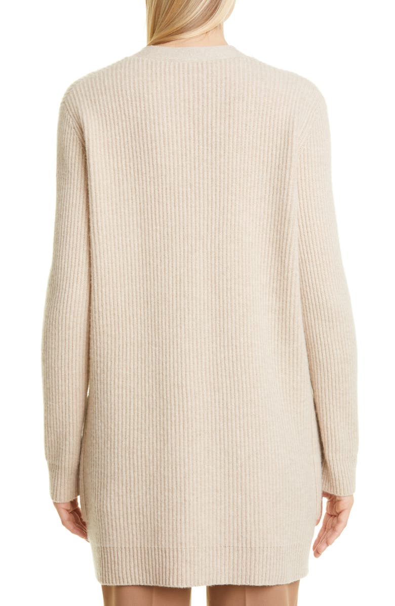 Max Mara Pablo Rib Cashmere Long Cardigan, Alternate, color, 