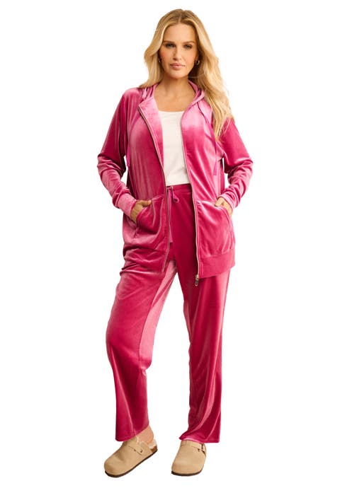 Velour Hoodie And Jogger Set