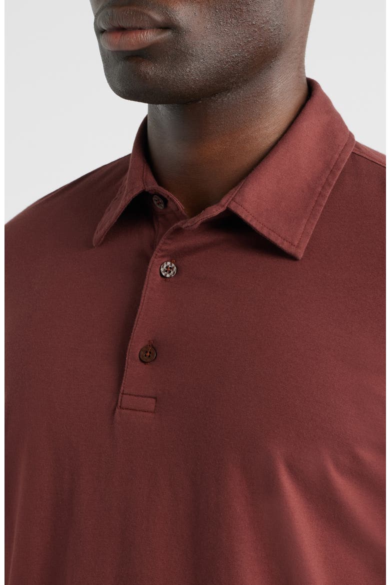 Bryce Long Sleeve Polo, Alternate, color, CRANBERRY