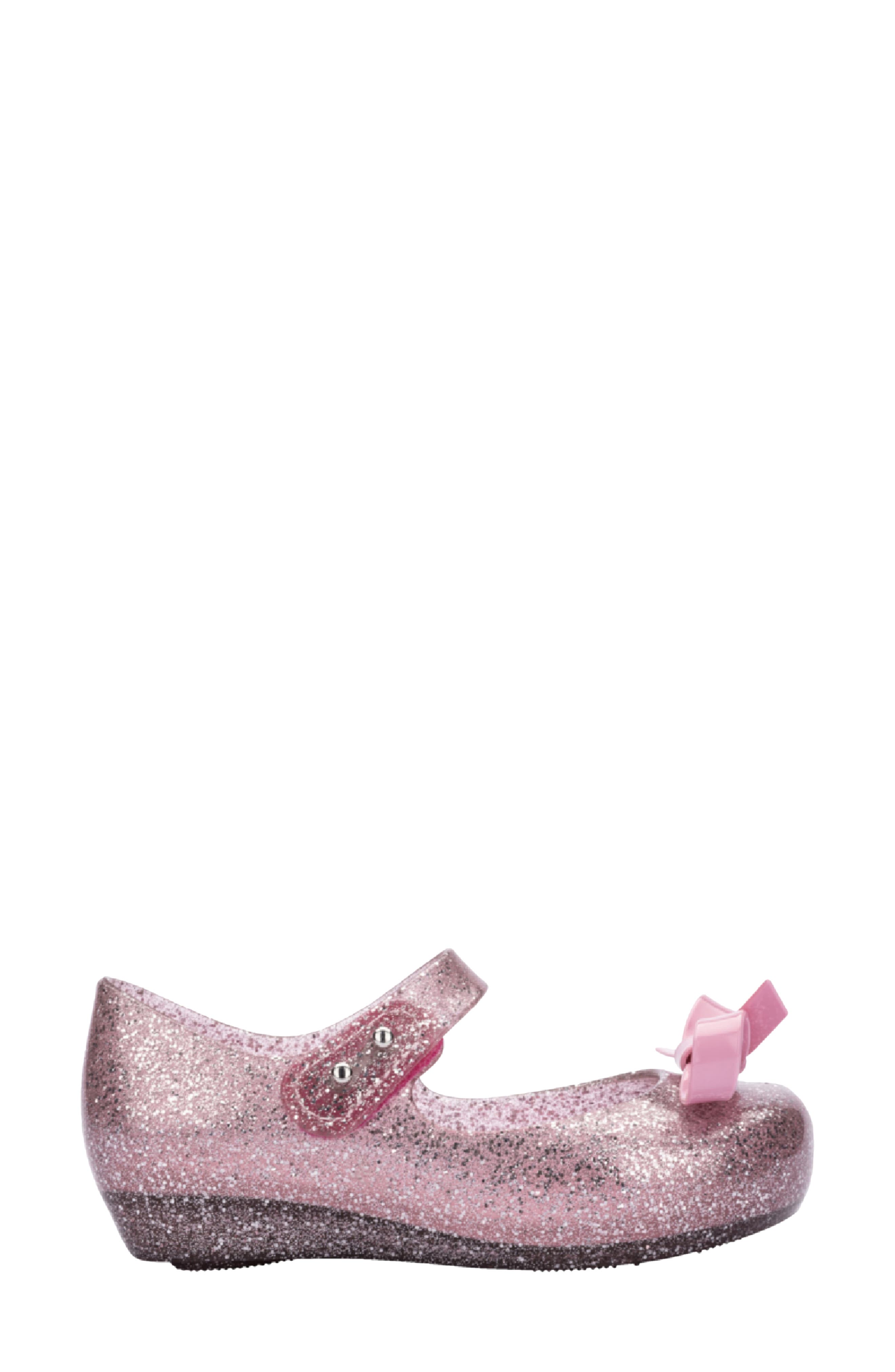 Mini Melissa Kids' Ultrabow Mary Jane, Alternate, color, Pink Glitter