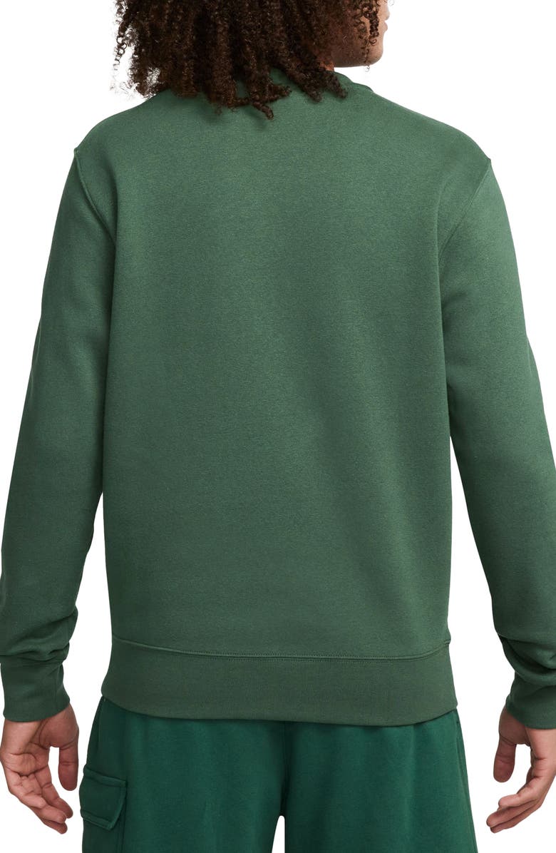 Nike Men's Club Crewneck Sweatshirt, Alternate, color, Fir/ White