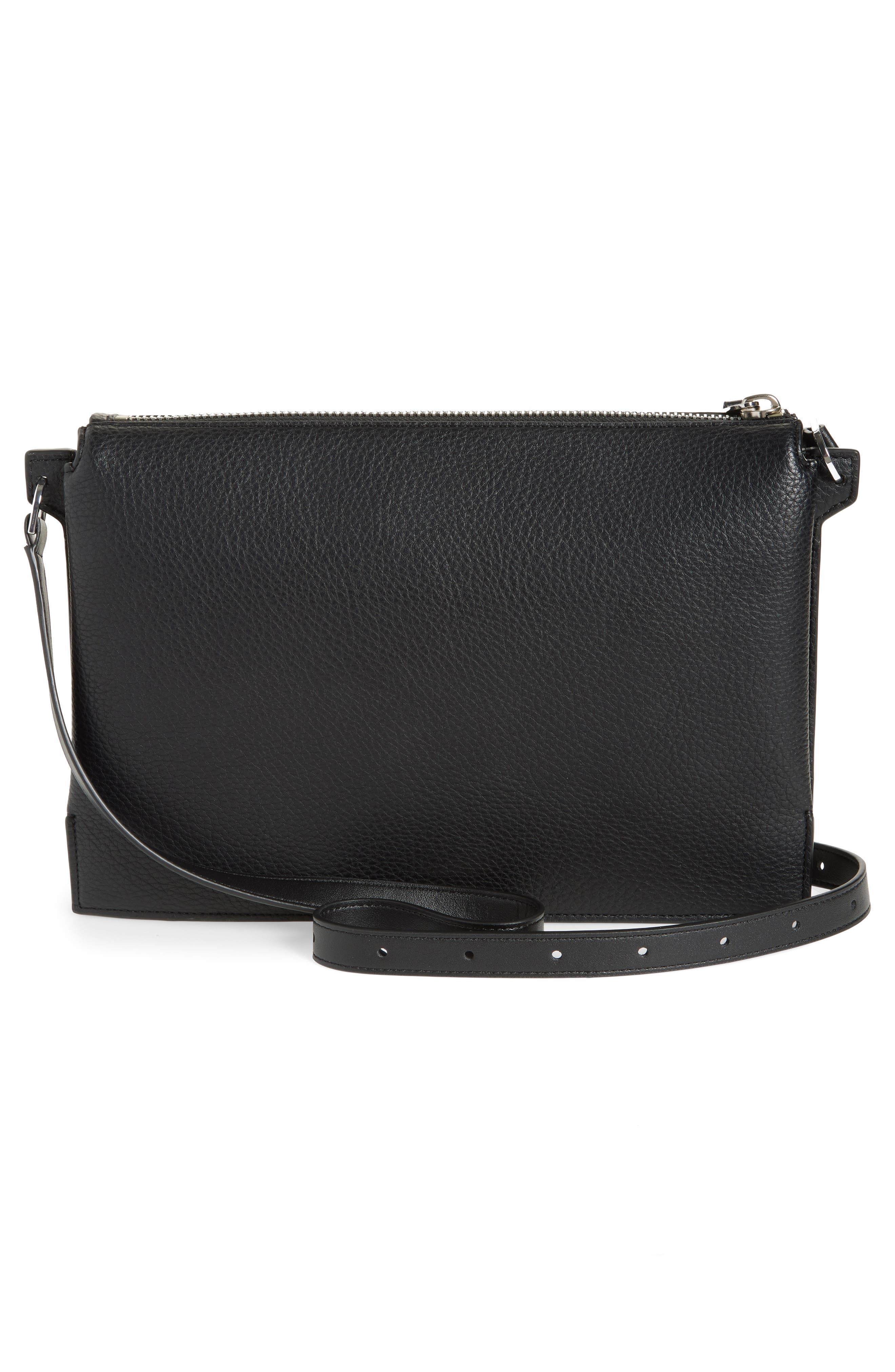 AllSaints Sheringham Leather Shoulder Bag, Alternate, color, 