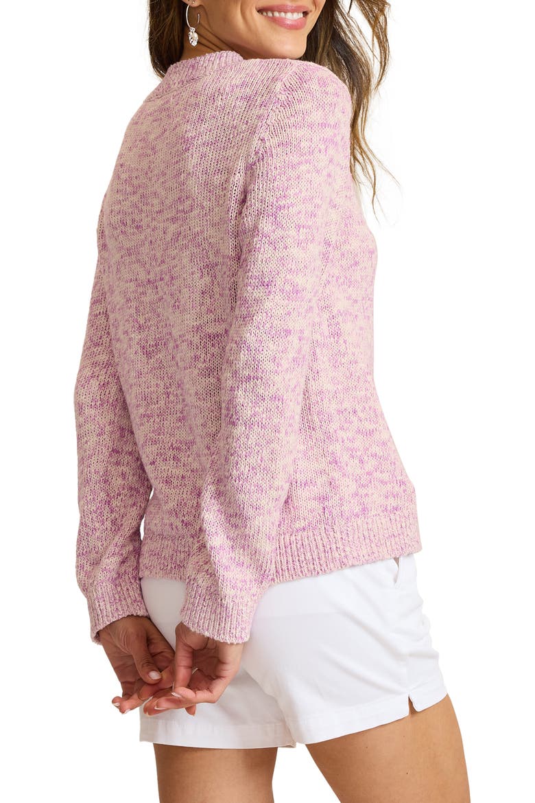 Surf Shore Mouline Jersey Crewneck Sweater, Alternate, color, PALE PASSION