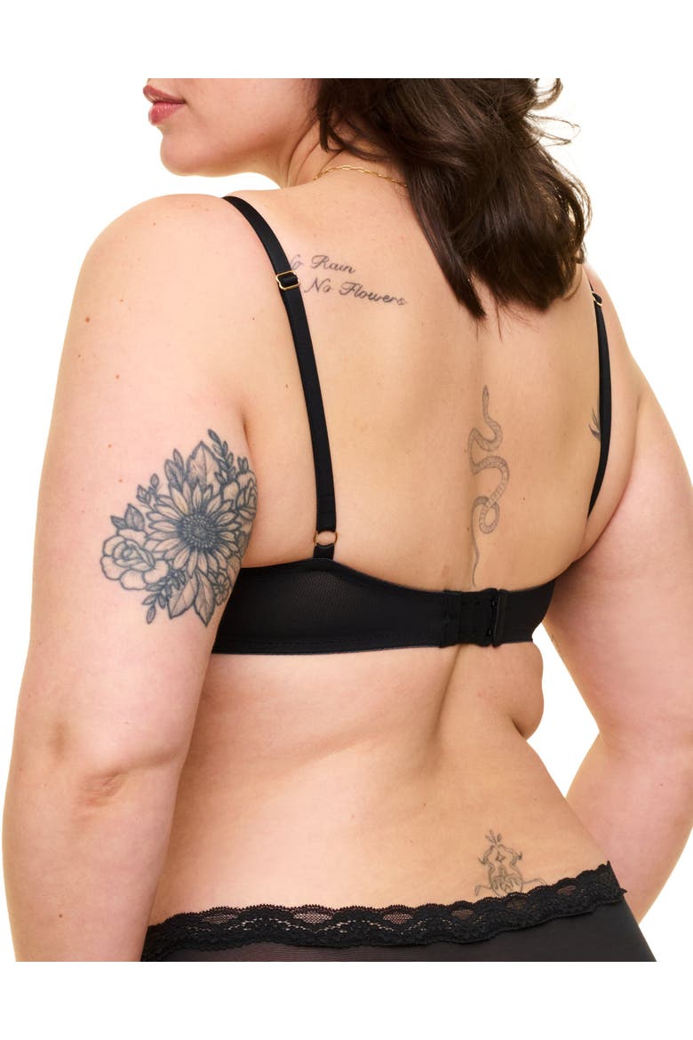 Melrose Unlined Balconette Bra, Alternate, color, Black