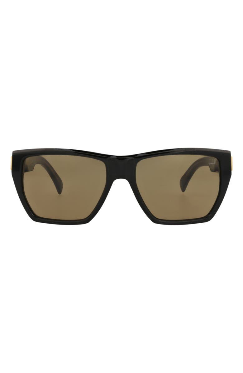 Dunhill 56mm Square Sunglasses, Main, color, Black Brown