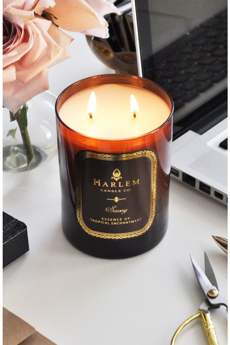 Savoy Luxury Candle, Alternate, color, AMBER