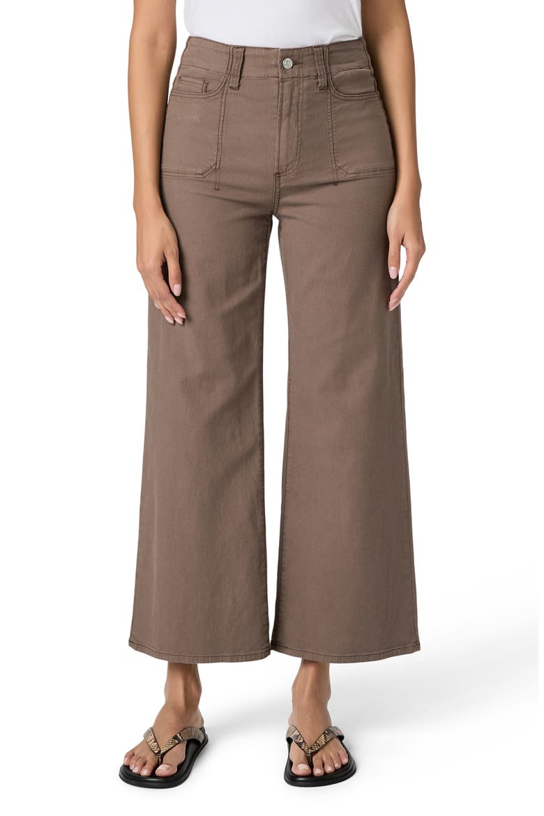Anessa High Waist Ankle Wide Leg Jeans, Main, color, VINTAGE MUSHROOM TAUPE