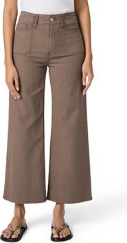 PAIGE Anessa High Waist Ankle Wide Leg Jeans