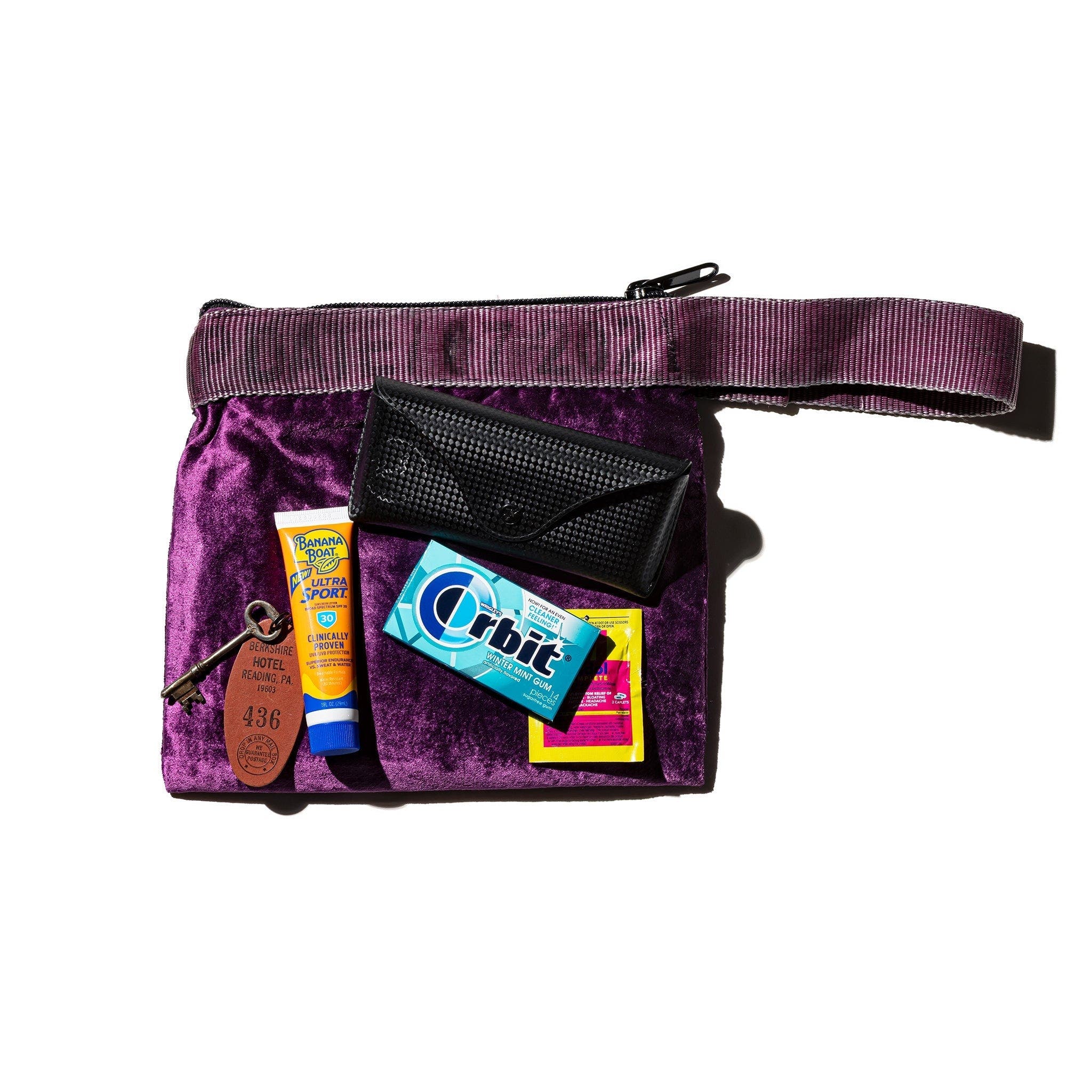 Vintage Sling Belt Pouch, Alternate, color, Purple