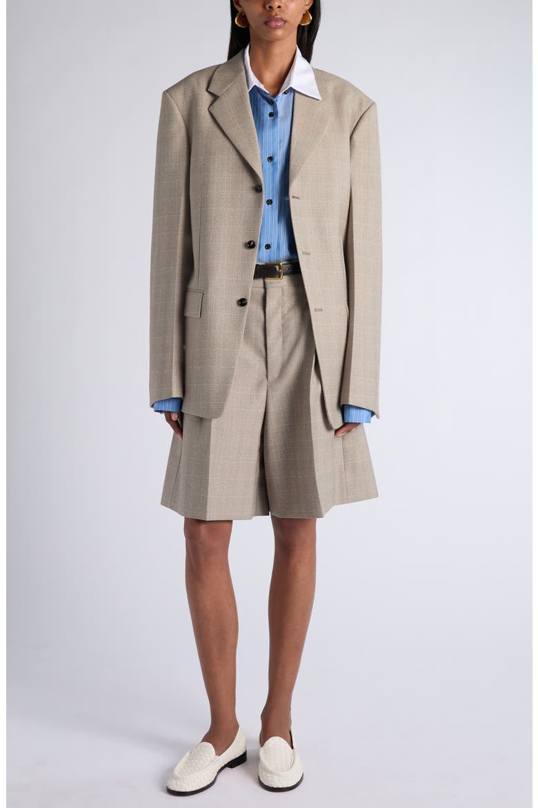 Prince of Wales Wool Blazer, Main, color, 2207 SILT/ STUCCO MELANGE