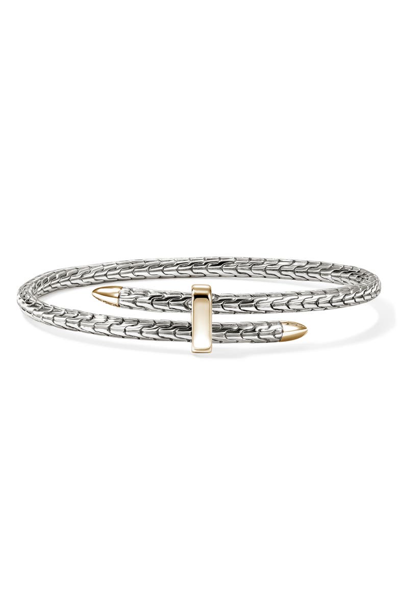 John Hardy Spear Flex Cuff, Sterling Silver, 14K Gold, Main, color, Silver And Gold