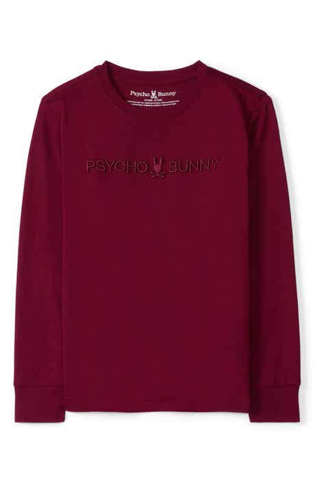 Psycho Bunny Kids' Lakewood Embroidered Long Sleeve Pima Cotton T-Shirt