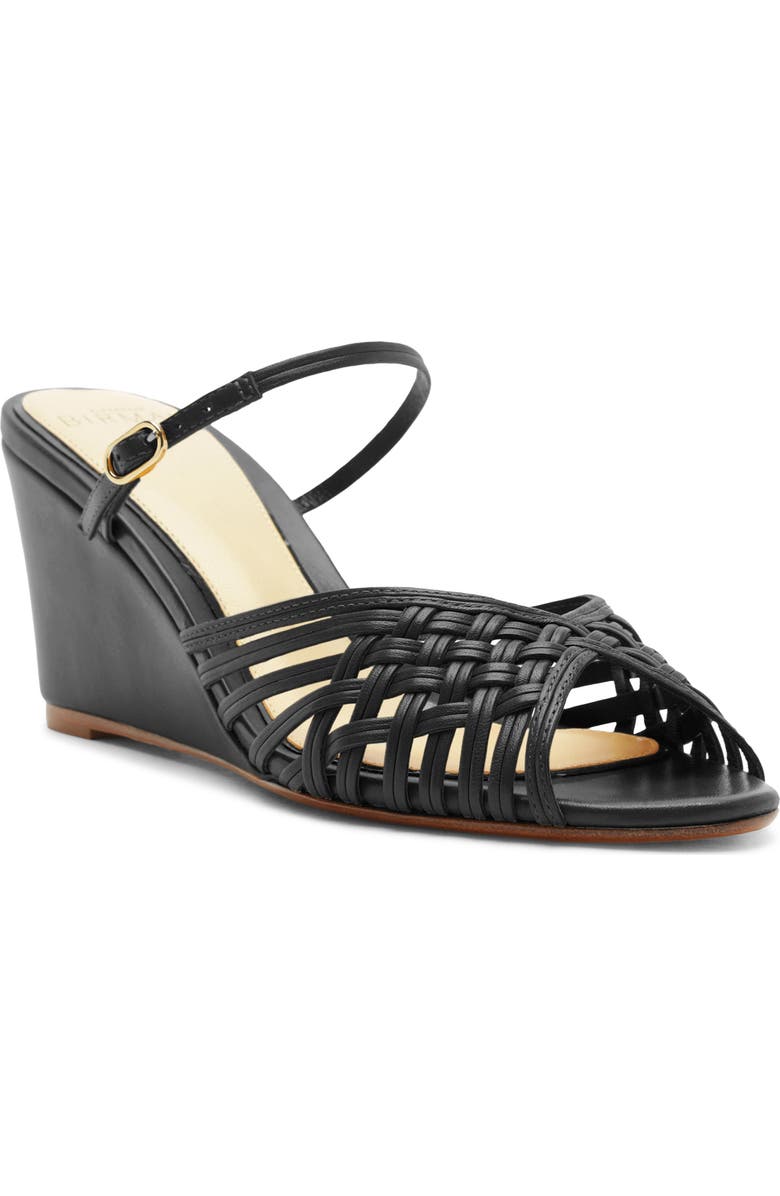 Alexandre Birman Lilian Woven Wedge Slide Sandal, Main, color, Black