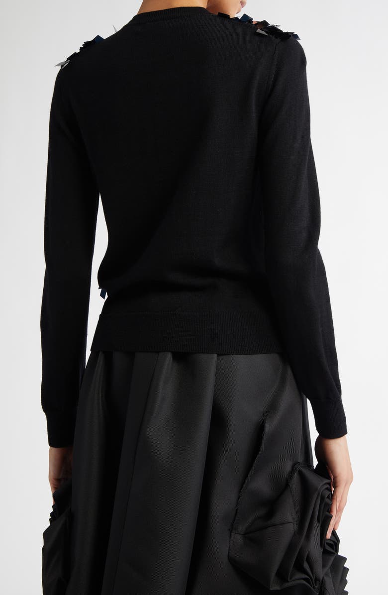 Comme des Garçons Comme des Garçons Paillette Wool Cardigan, Alternate, color,