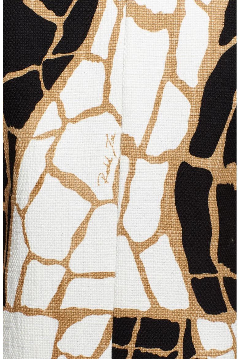 'Landon' Giraffe Print Dress, Alternate, color, BLACK/ WHITE/ KHAKI