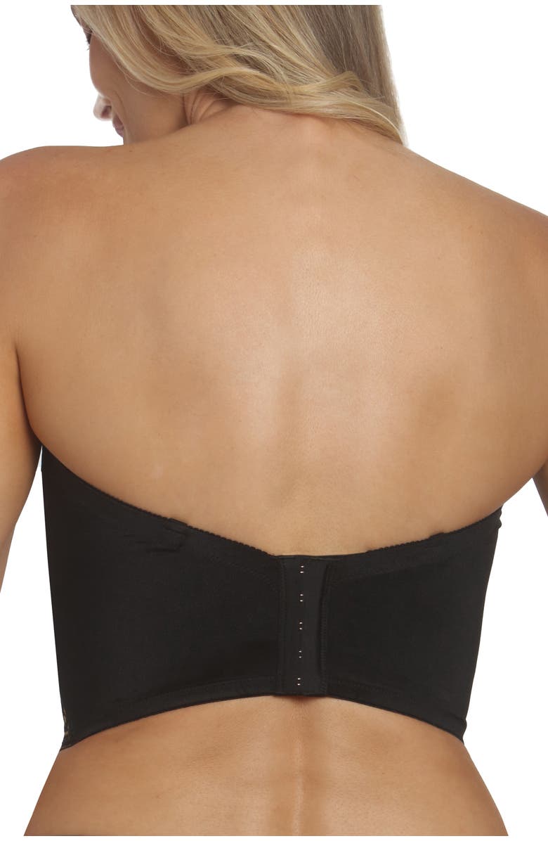 Dominique Intimates Estrada X Strapless Low Back Bustier Bra, Alternate, color, Black