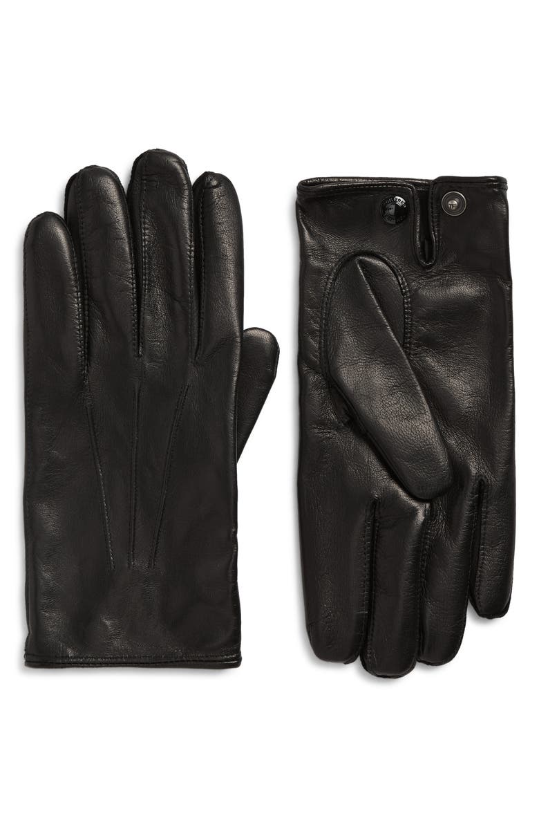 TOM FORD Napa Leather Light Gloves, Main, color, Black
