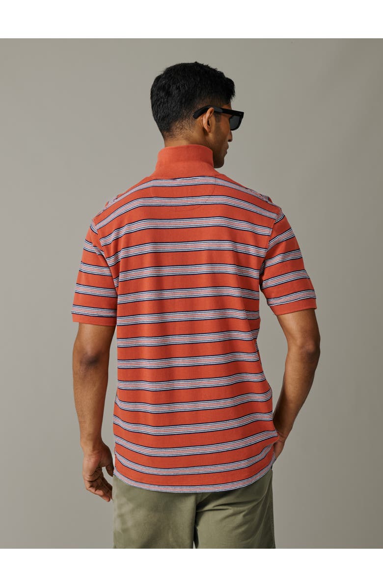 Aubin Blair Yarn Dyed Pique Polo T-Shirt, Alternate, color, Coral Stripe