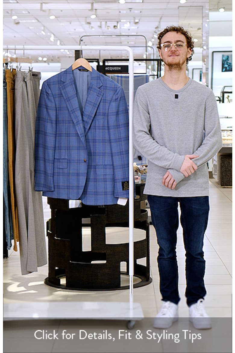 Light Blue Plaid Wool Sport Coat video